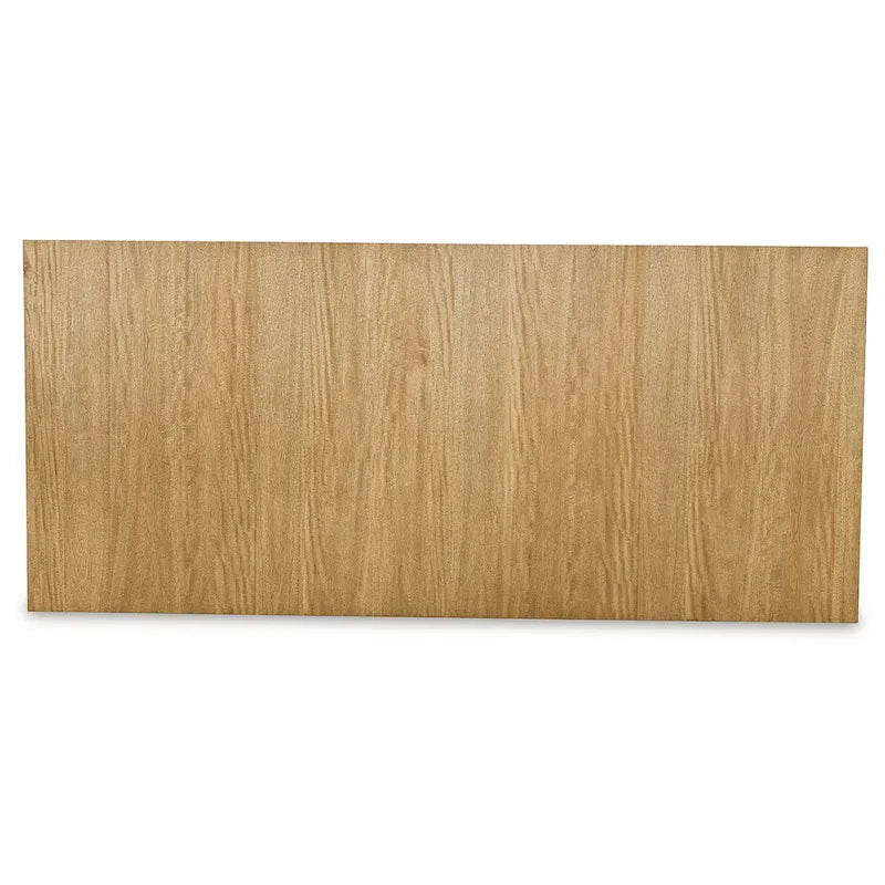 Table à manger extensible rectangulaire brun clair, 8 places assises
