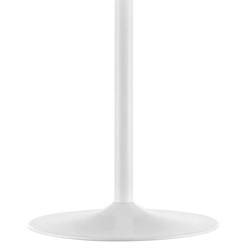 Table de salle à manger ronde à pied central, 4 places – Noir Blanc / Or / Noyer