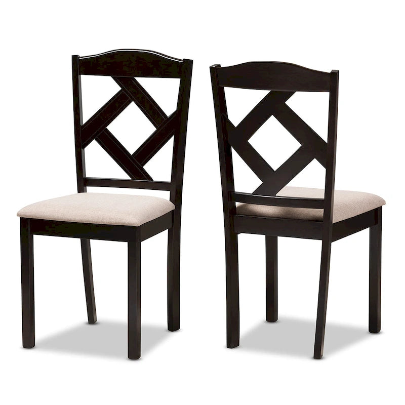 Ensemble de salle à manger 5 pièces contemporain gris/marron pour 4 personnes