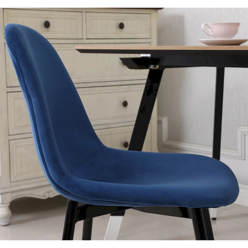 Ensemble de salle à manger rond 5 pièces avec chaises en velours, 4 places – Rose / Vert / Gris / Bleu