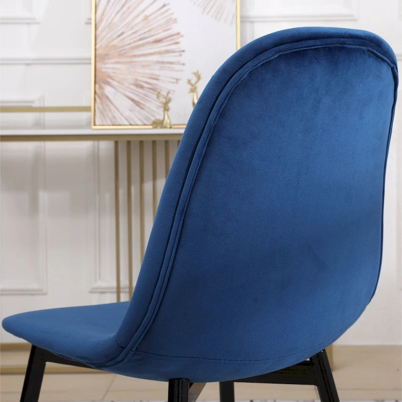 Ensemble de salle à manger rond 5 pièces avec chaises en velours, 4 places – Rose / Vert / Gris / Bleu