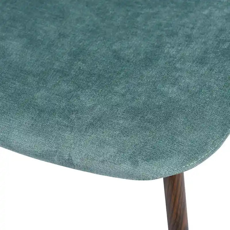 Chaise de salle à manger rembourrée, sans accoudoirs à dossier bas, lot de 4 – Tissu éponge / Tissu / Velours