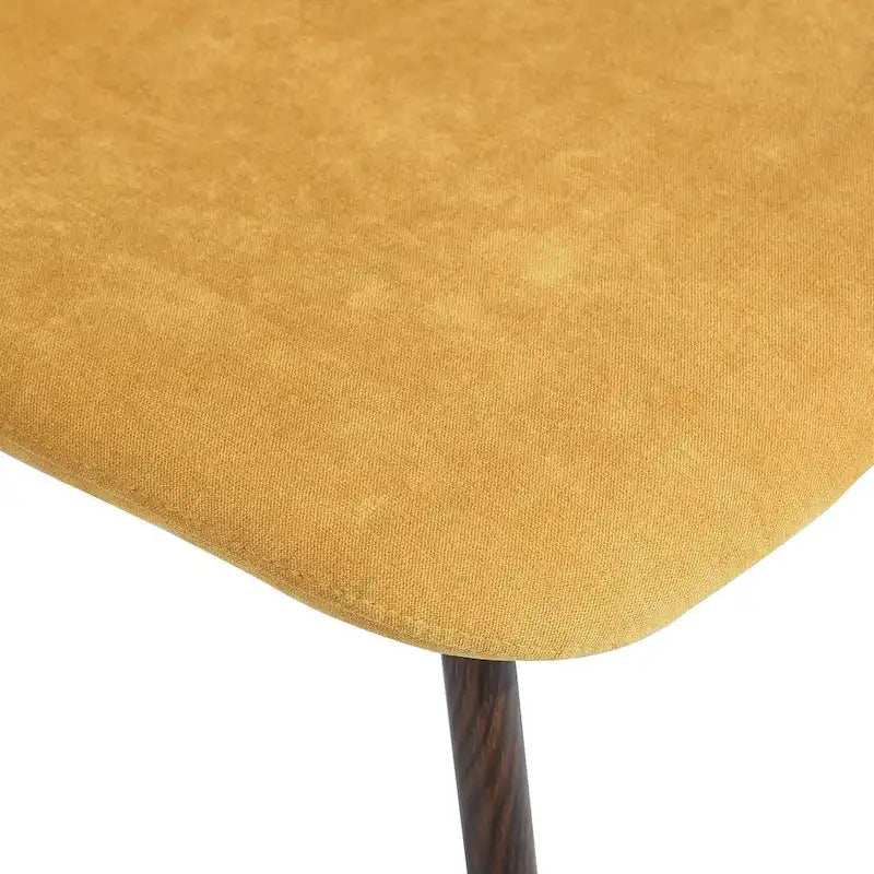Chaise de salle à manger rembourrée, sans accoudoirs à dossier bas, lot de 4 – Tissu éponge / Tissu / Velours