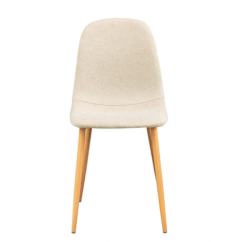 Chaise de salle à manger rembourrée, sans accoudoirs à dossier bas, lot de 4 – Tissu éponge / Tissu / Velours