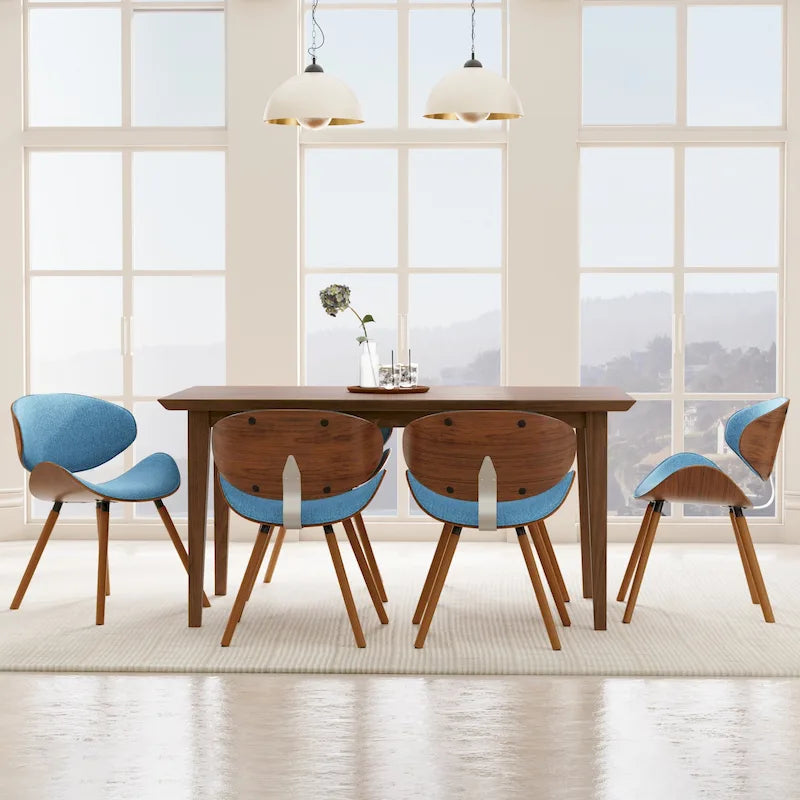 Chaise de salle à manger moderne du milieu du siècle, rembourrée, plusieurs couleurs, vendue à l'unité