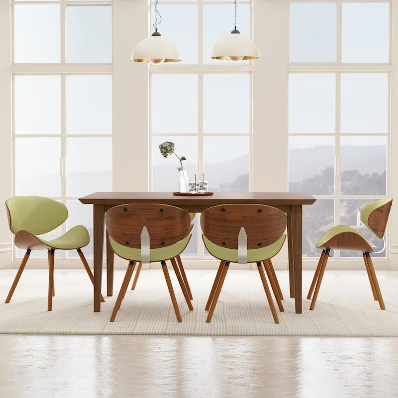 Chaise de salle à manger moderne du milieu du siècle, rembourrée, plusieurs couleurs, vendue à l'unité