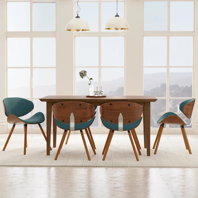 Chaise de salle à manger moderne du milieu du siècle, rembourrée, plusieurs couleurs, vendue à l'unité