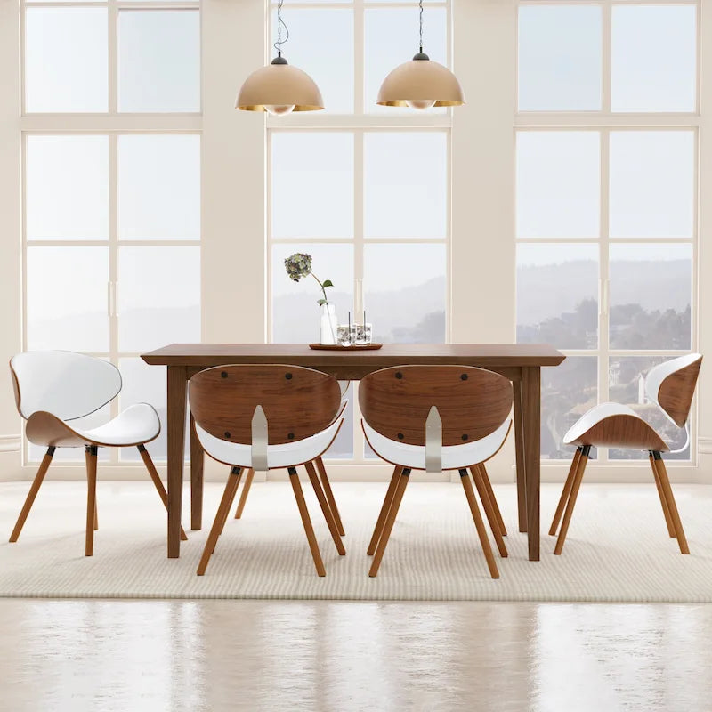 Chaise de salle à manger moderne du milieu du siècle, rembourrée, plusieurs couleurs, vendue à l'unité