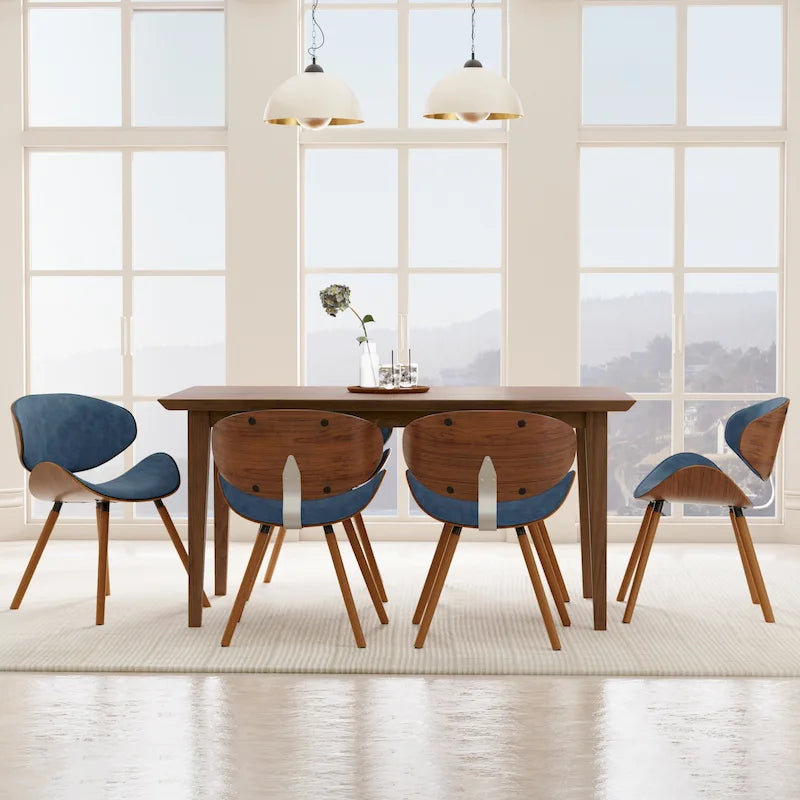 Chaise de salle à manger moderne du milieu du siècle, rembourrée, plusieurs couleurs, vendue à l'unité