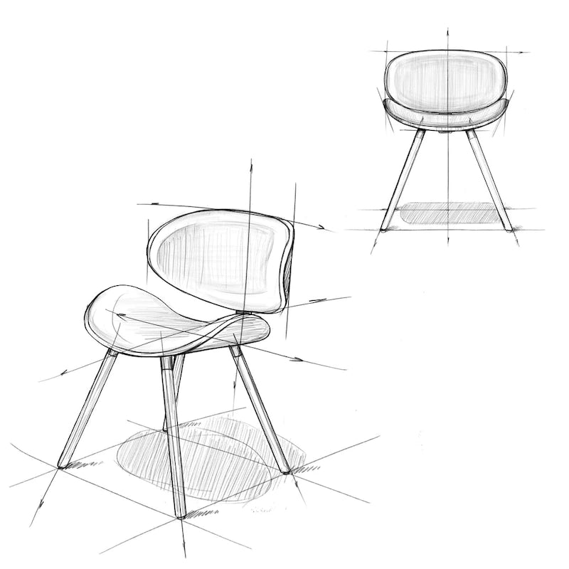 Chaise de salle à manger moderne du milieu du siècle, rembourrée, plusieurs couleurs, vendue à l'unité