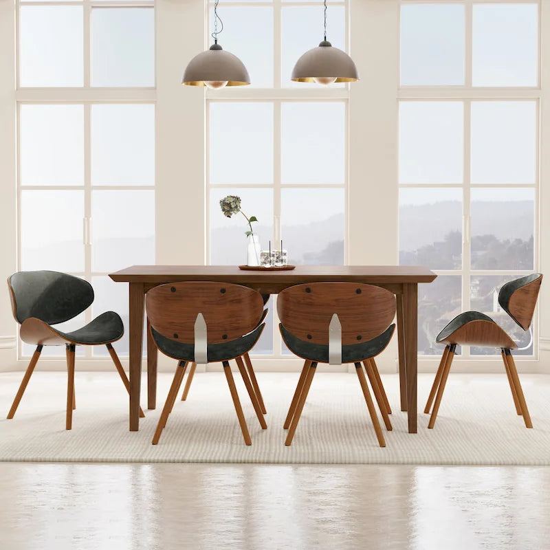 Chaise de salle à manger moderne du milieu du siècle, rembourrée, plusieurs couleurs, vendue à l'unité