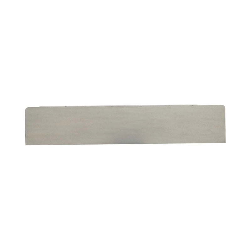 Buffet de couloir brossé en porcelaine blanche / taupe sablé, style 3 tiroirs 4 portes