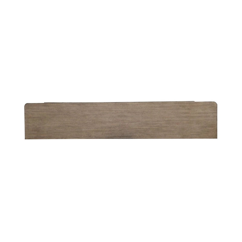 Buffet de couloir brossé en porcelaine blanche / taupe sablé, style 3 tiroirs 4 portes