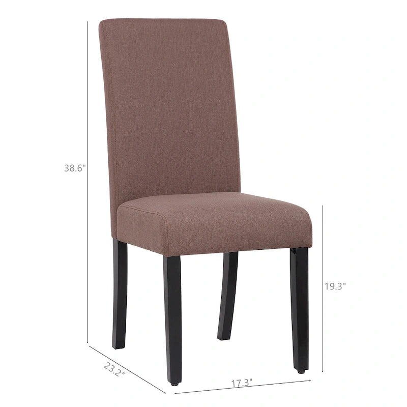 Chaise de salle à manger en lin rembourrée à dossier incurvé, lot de 2