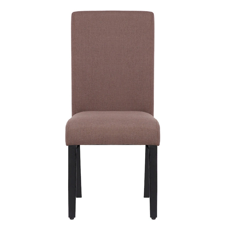 Chaise de salle à manger en lin rembourrée à dossier incurvé, lot de 2