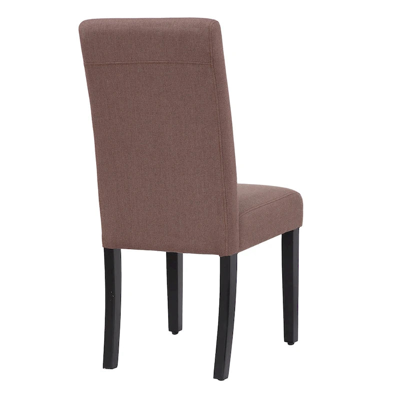 Chaise de salle à manger en lin rembourrée à dossier incurvé, lot de 2