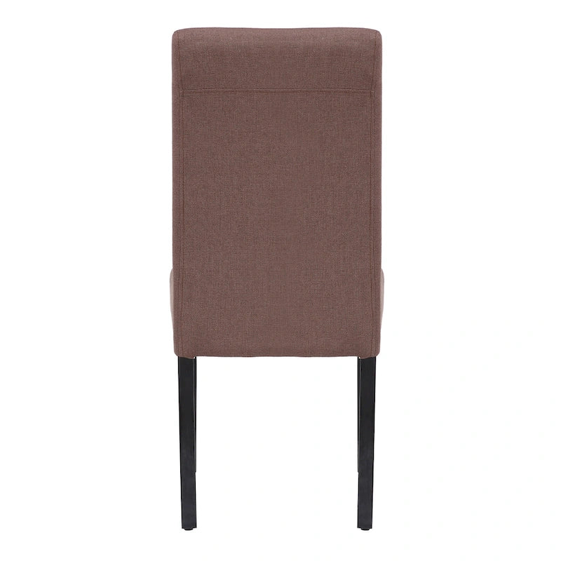 Chaise de salle à manger en lin rembourrée à dossier incurvé, lot de 2
