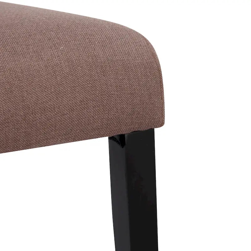 Chaise de salle à manger en lin rembourrée à dossier incurvé, lot de 2
