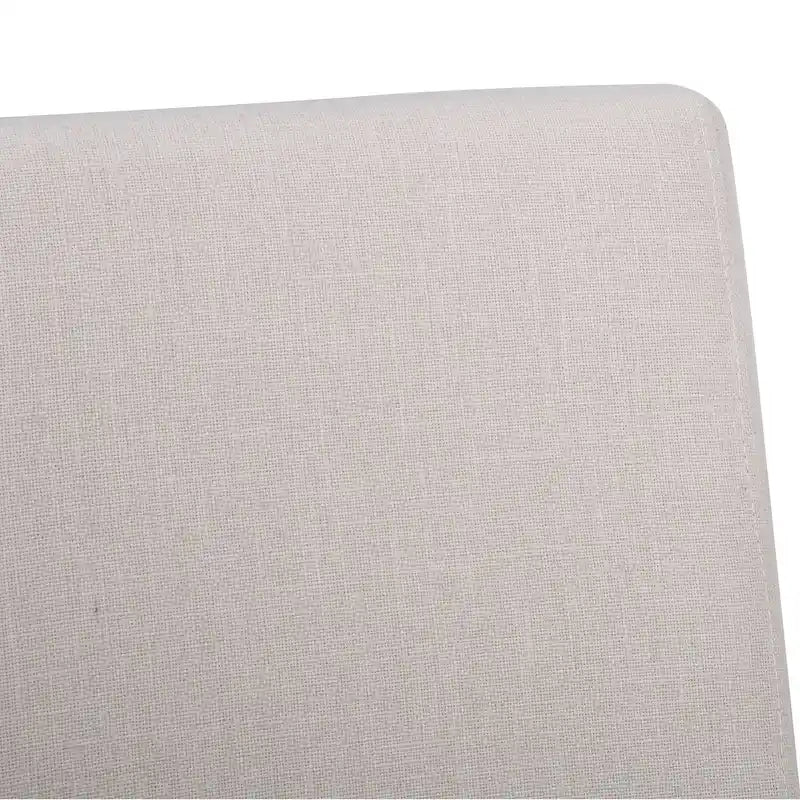 Chaise de salle à manger en lin rembourrée à dossier incurvé, lot de 2