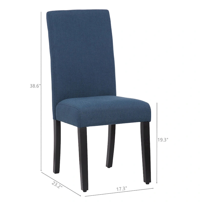 Chaise de salle à manger en lin rembourrée à dossier incurvé, lot de 2