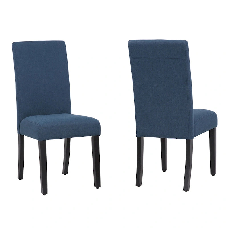 Chaise de salle à manger en lin rembourrée à dossier incurvé, lot de 2