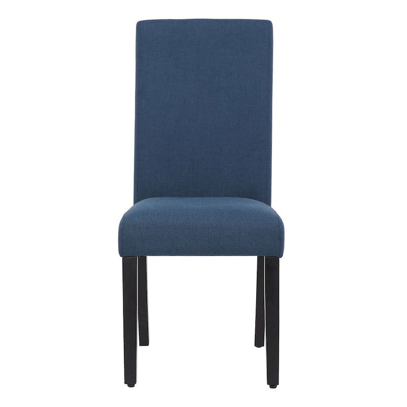 Chaise de salle à manger en lin rembourrée à dossier incurvé, lot de 2