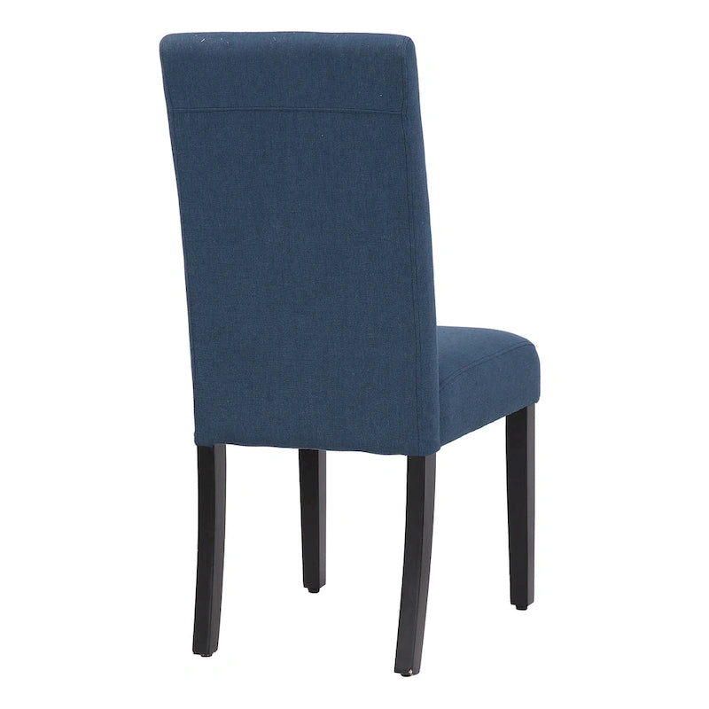 Chaise de salle à manger en lin rembourrée à dossier incurvé, lot de 2