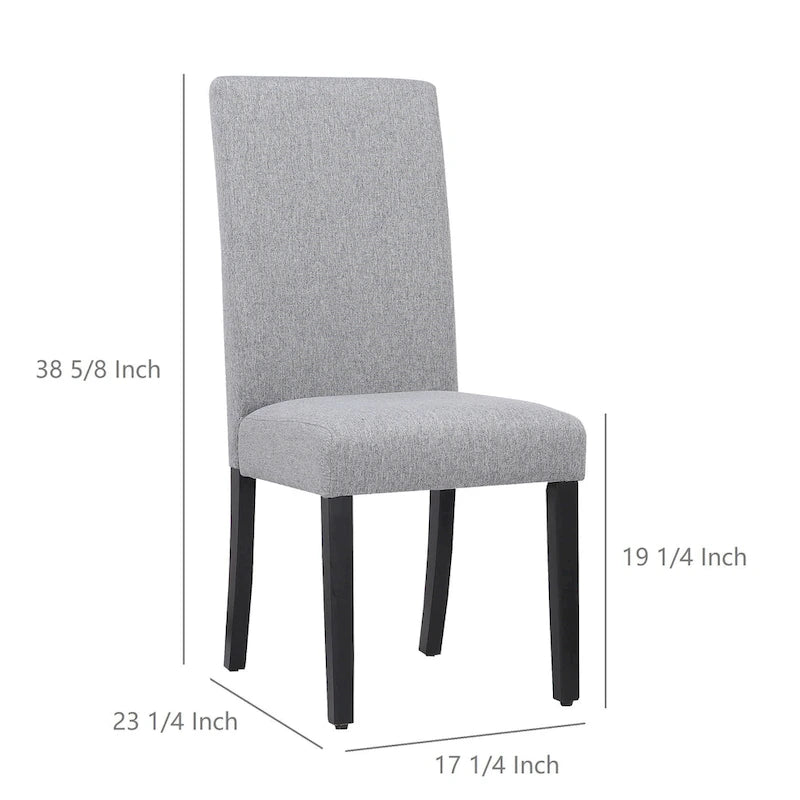 Chaise de salle à manger en lin rembourrée à dossier incurvé, lot de 2