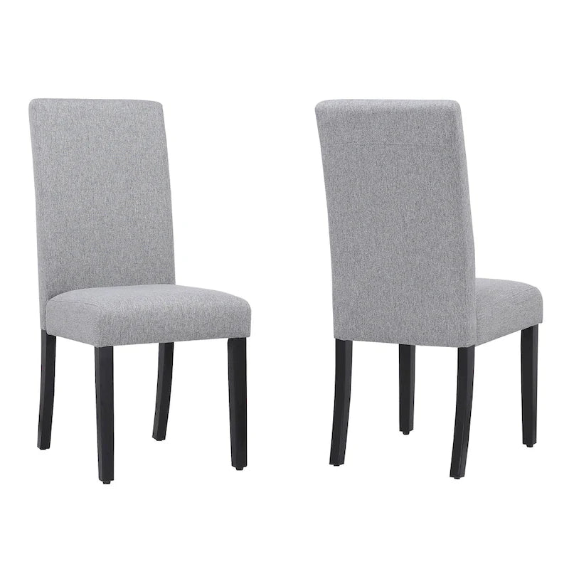 Chaise de salle à manger en lin rembourrée à dossier incurvé, lot de 2