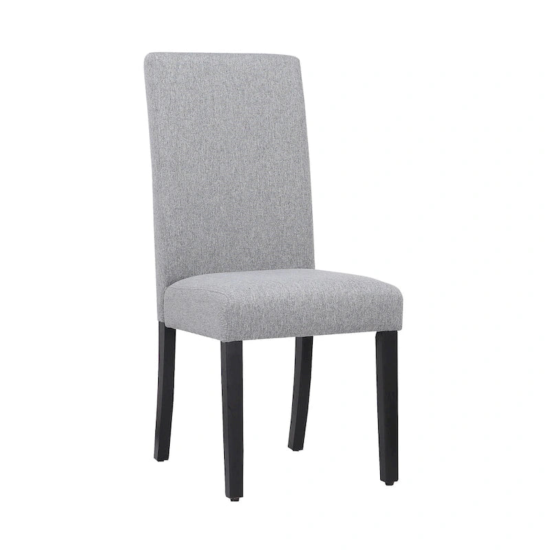Chaise de salle à manger en lin rembourrée à dossier incurvé, lot de 2