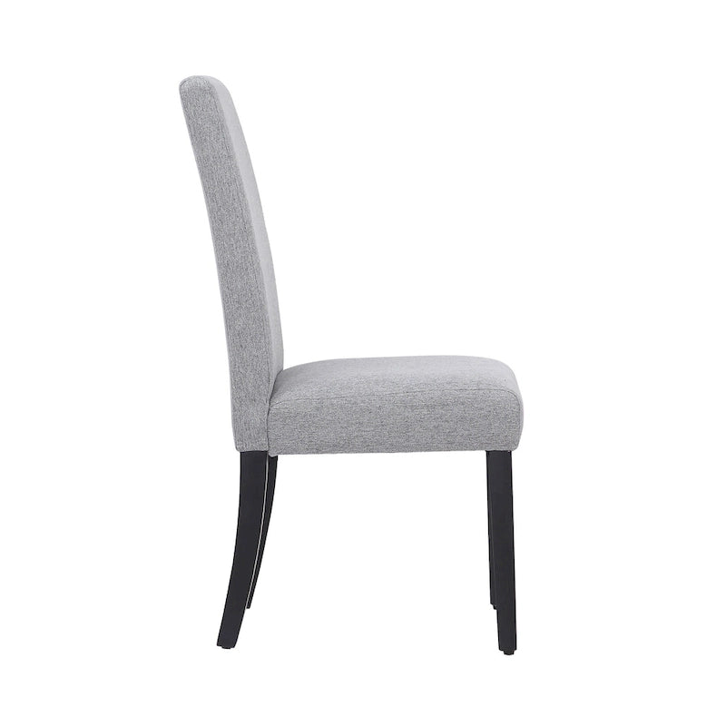 Chaise de salle à manger en lin rembourrée à dossier incurvé, lot de 2