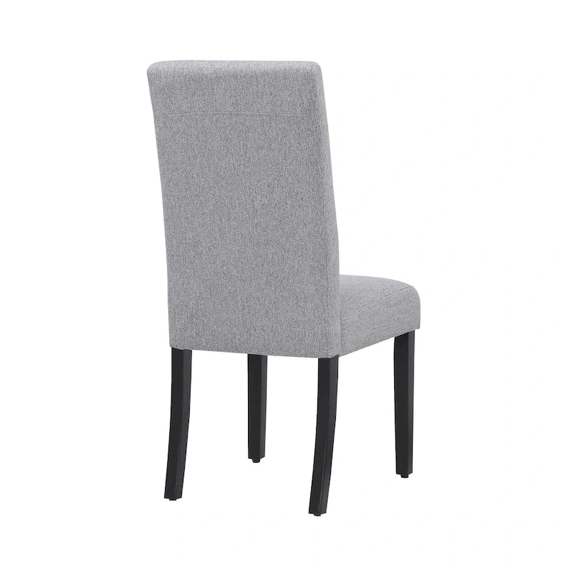 Chaise de salle à manger en lin rembourrée à dossier incurvé, lot de 2
