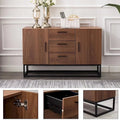 Meuble buffet à 3 tiroirs, marron / blanc antique, 2 options de couleurs