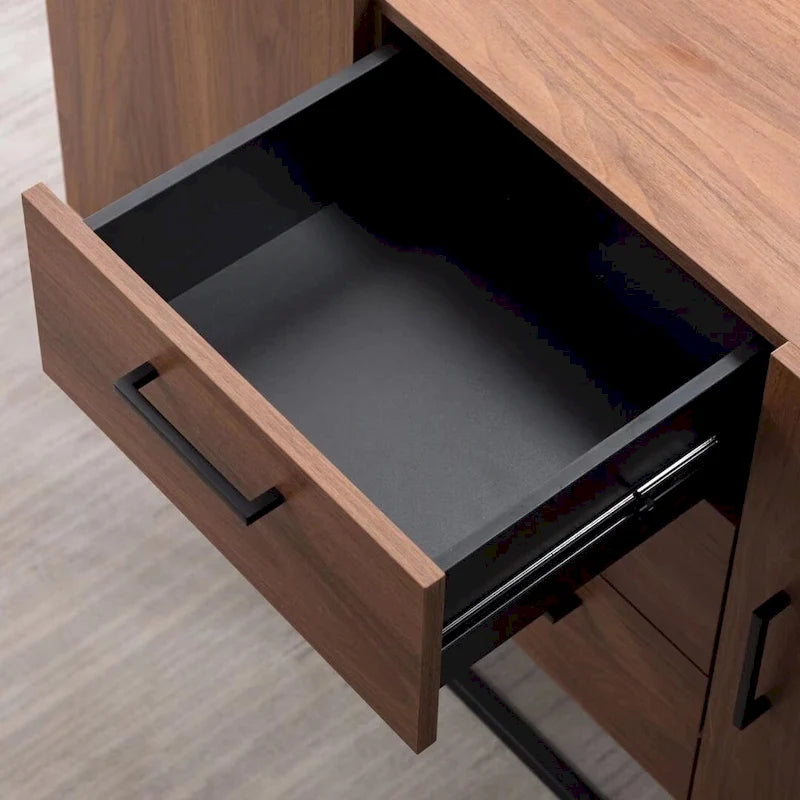 Meuble buffet à 3 tiroirs, marron / blanc antique, 2 options de couleurs