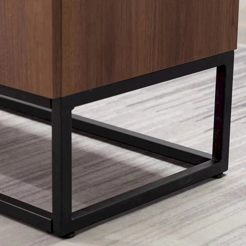 Meuble buffet à 3 tiroirs, marron / blanc antique, 2 options de couleurs
