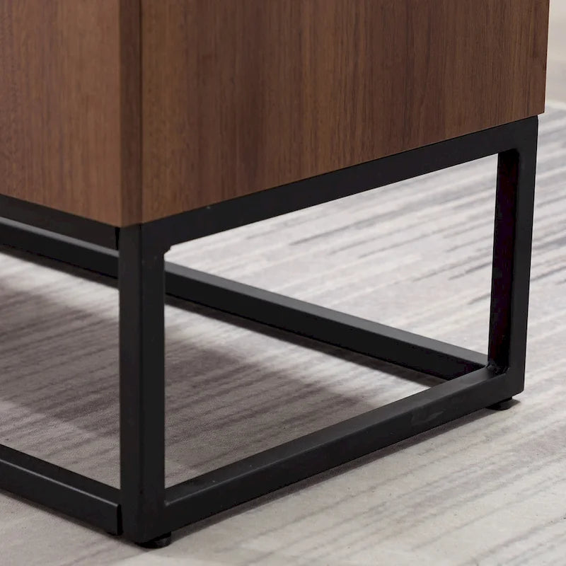 Meuble buffet à 3 tiroirs, marron / blanc antique, 2 options de couleurs