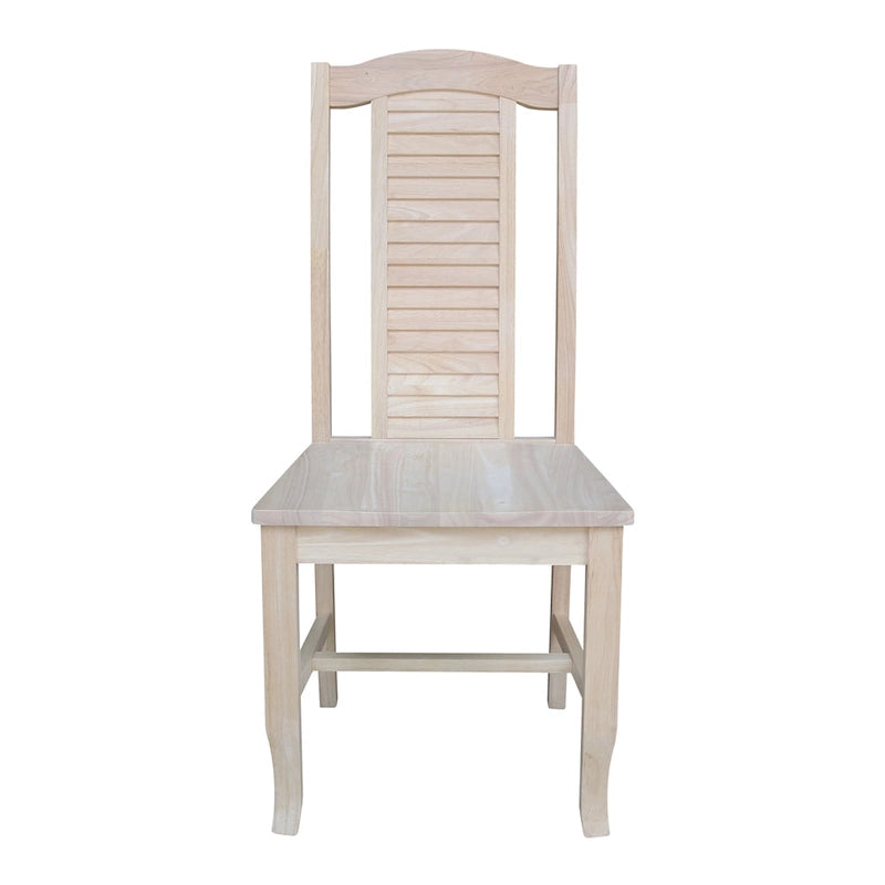 Chaises de salle à manger en bois massif, craie/blanc vieilli/brut, lot de 2