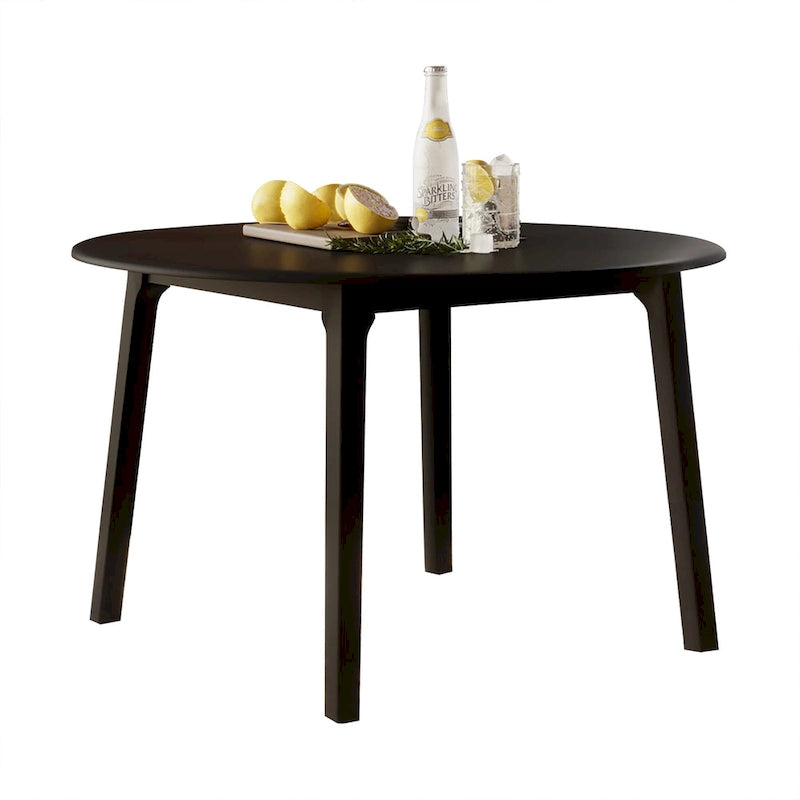 Ensemble de salle à manger noir transformable avec abattants pour 5 personnes