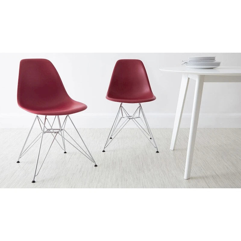 Chaise d'appoint verte à coque moulée, pieds chromés, style rétro, 1 place