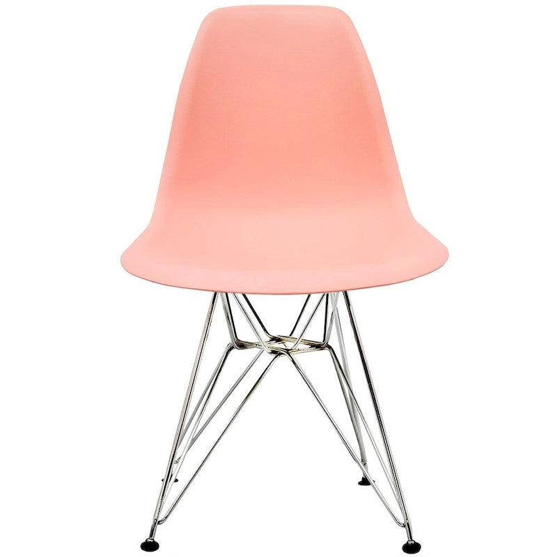 Chaise d'appoint verte à coque moulée, pieds chromés, style rétro, 1 place