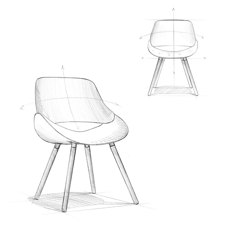 Chaise de salle à manger en similicuir crème et bois courbé, style Mid-Century, siège unique