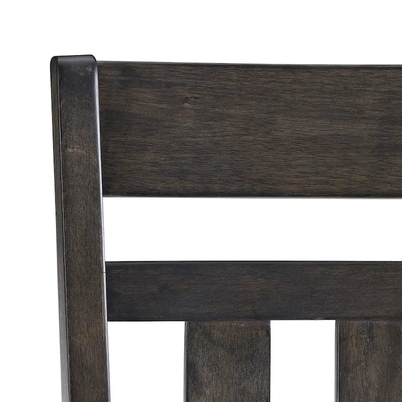 Lot de 4 chaises de salle à manger Slate avec dossier en lattes et assise en lin