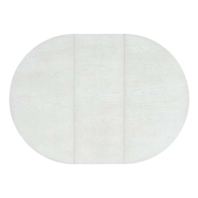Salle à manger rétro extensible 5 pièces, blanc antique/noyer, 4-6 places