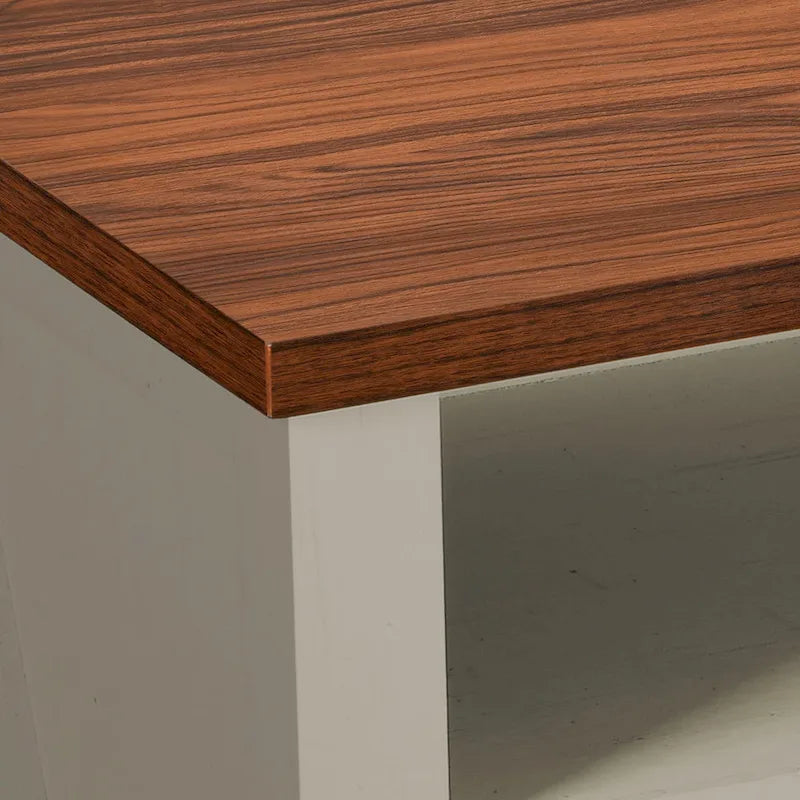 Buffet coulissant marron foncé / gris, assemblage par 1 personne