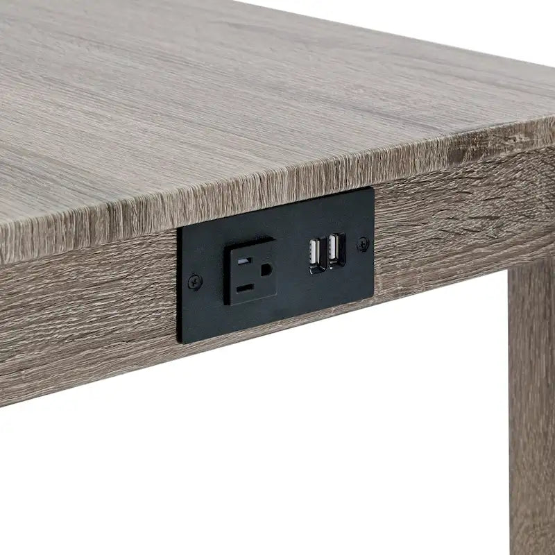 Ensemble table de bar et 6 tabourets rembourrés gris foncé/crème – 2 tables et 6 tabourets de bar rembourrés