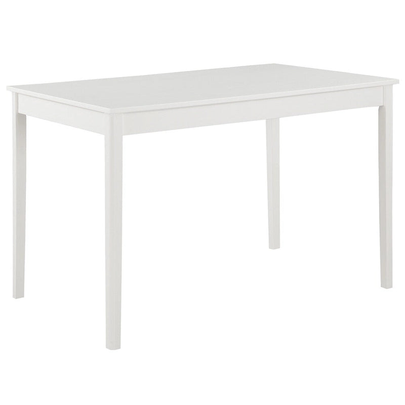 Ensemble de salle à manger rectangulaire blanc 5 places avec chaises à dossier échelle
