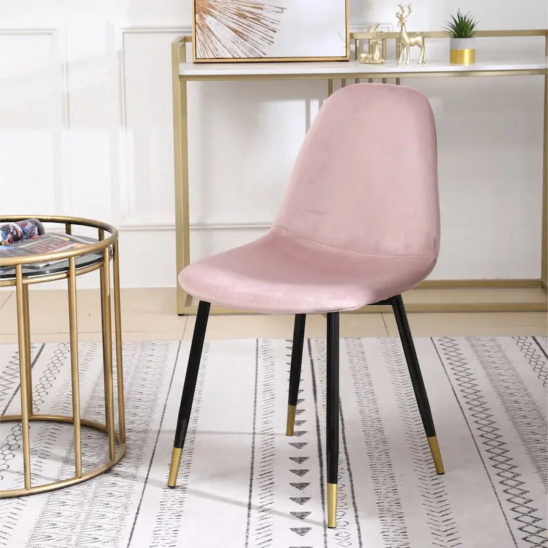 Ensemble de salle à manger rond 5 pièces en velours gris/bleu/vert/rose pour 4, piètement tréteau