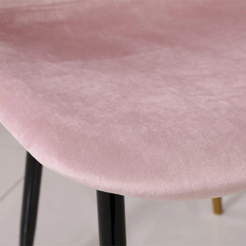 Ensemble de salle à manger rond 5 pièces en velours gris/bleu/vert/rose pour 4, piètement tréteau