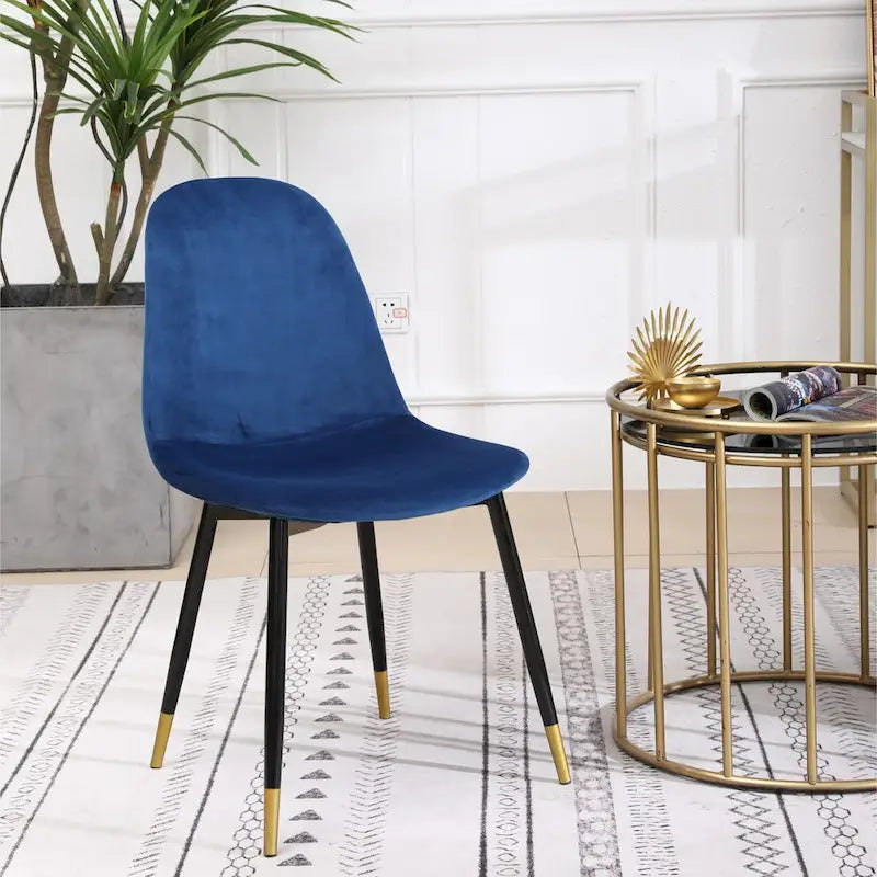 Ensemble de salle à manger rond 5 pièces en velours gris/bleu/vert/rose pour 4, piètement tréteau